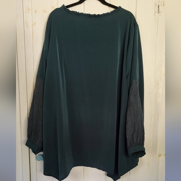 Bloomchic Broderie Frill Trim Lantern Sleeve Blouse - Picture 6 of 10